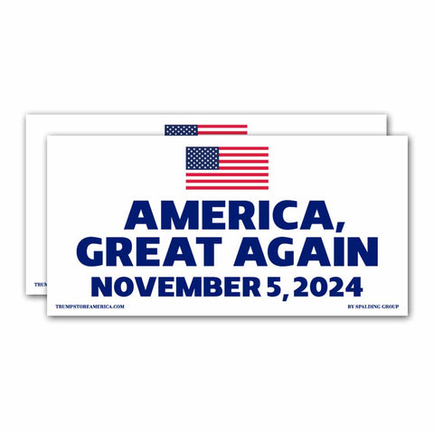 (Pack of 2) America, Great Again Bumper Sticker